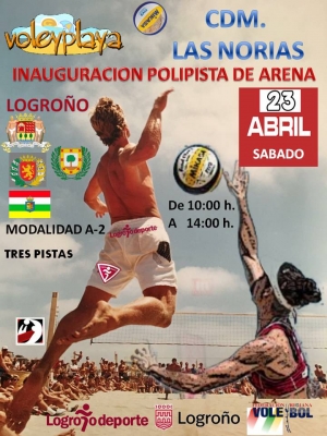 La Polipista de Deportes de Playa de Las Norias se inaugura mañana con un Torneo de Voleibol femenino entre parejas de La Rioja, Aragón y País Vasco