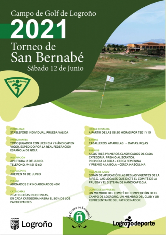 Logroño Deporte celebra este sábado el Torneo de Golf de San Bernabé