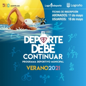 Mañana comienzan las inscripciones para usuarios en actividades del programa de verano de Logroño Deporte