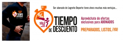 Tiempo de descuento: ofertas y promociones para abonados de Logroño Deporte