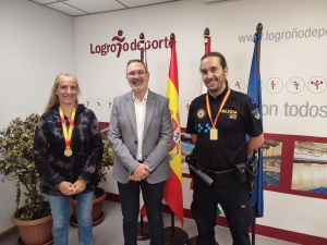 Antoñanzas felicita a Pilar Alonso y Levi Esteban por sus recientes triunfos deportivos en lanzamiento de peso y buceo inclusivo