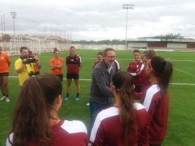 Antoñanzas, satisfecho de que el EDF pueda entrenar esta temporada en instalaciones de Logroño Deporte tras hacerlo el año pasado fuera de nuestra Comunidad