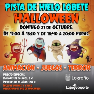 Logroño Deporte celebra este domingo una Fiesta de Halloween en la Pista de Hielo