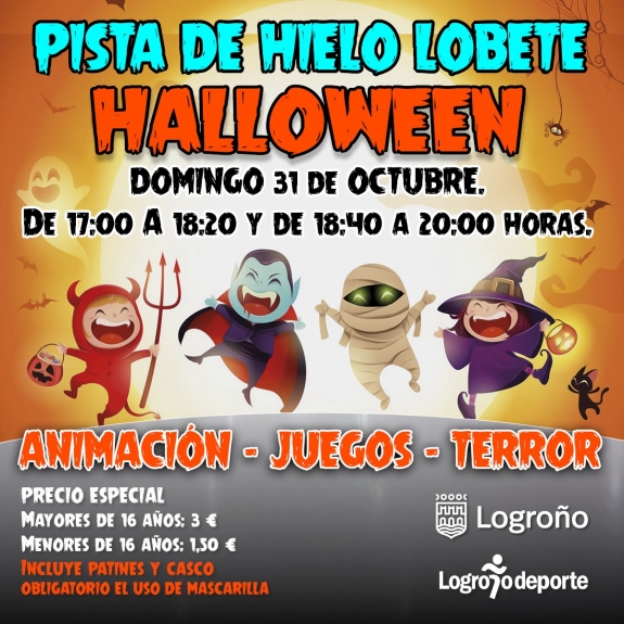 Logroño Deporte celebra este domingo una Fiesta de Halloween en la Pista de Hielo